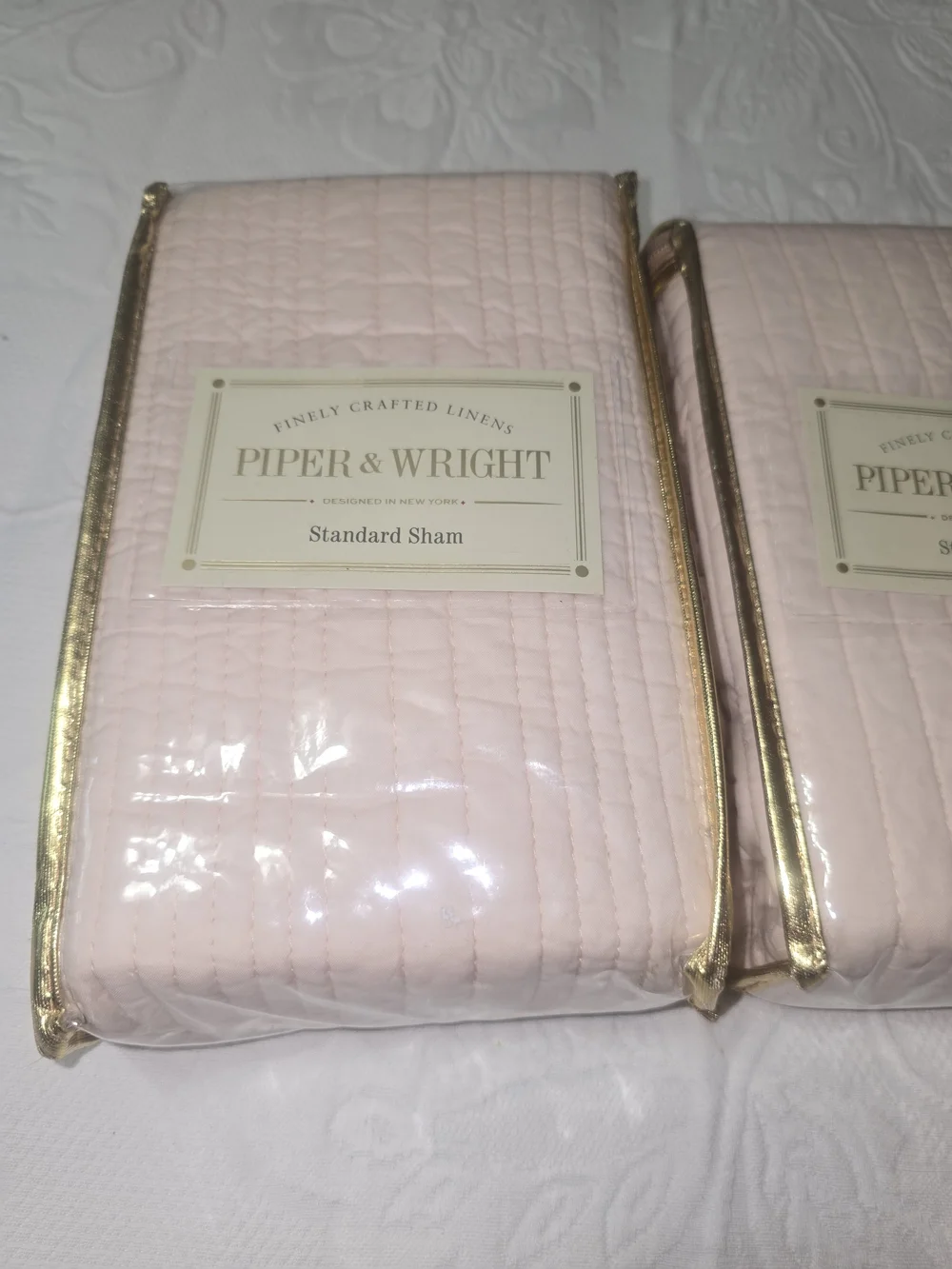 2 Standard Shams - Piper & Wright In Blush (Macy's)